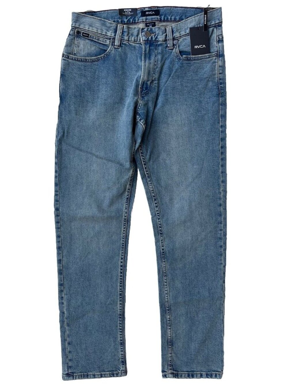 RVCA Week-End Stretch Straight Fit Jeans Mens Size 30 Blue AVYDP00110